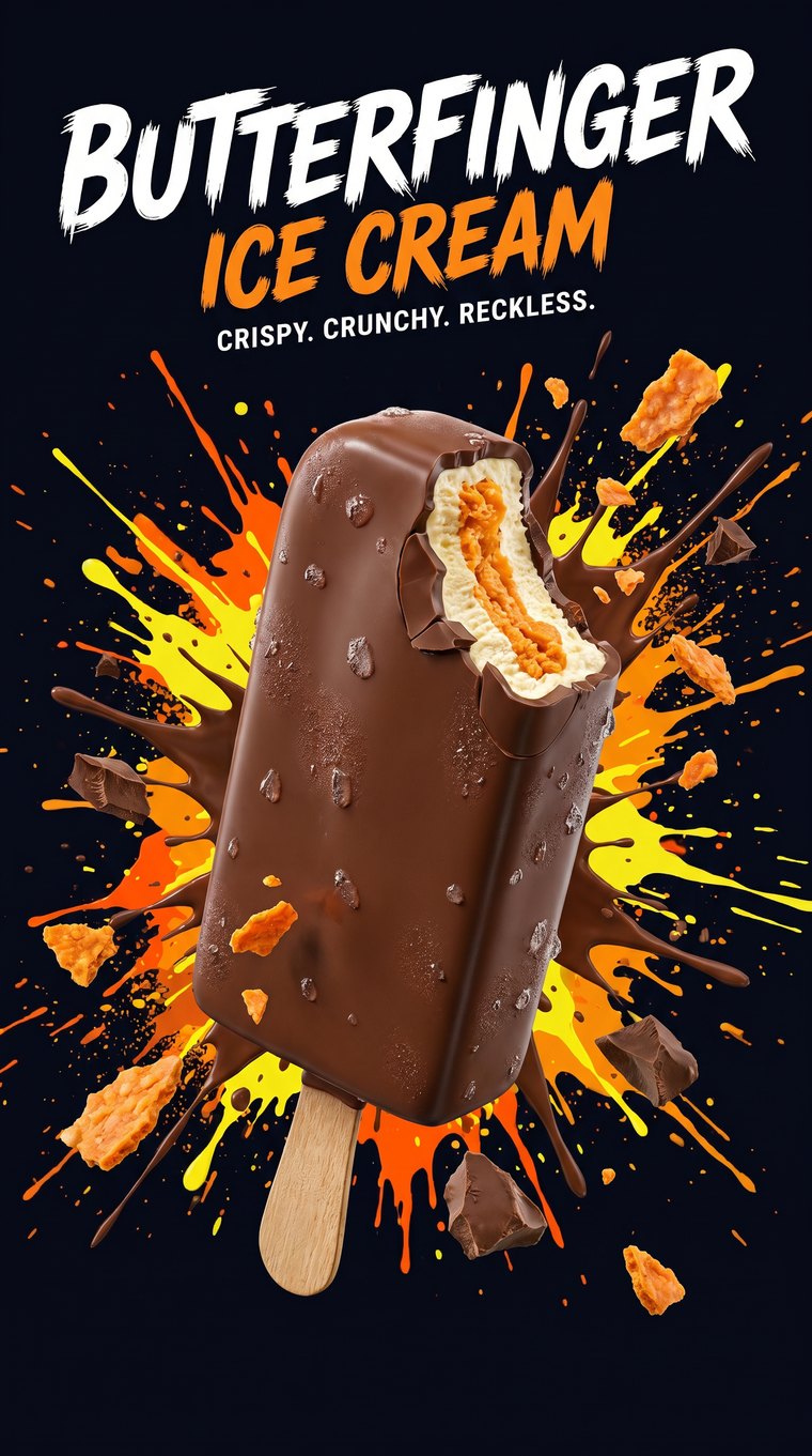Butterfinger Ice Cream Bars — Mohawk Melts